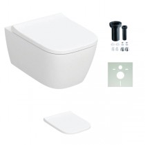 Geberit iCon Wand-WC-Tiefspüler, geschlossen TurboFlush, T:53cm, weiß, KeraTect 503162008