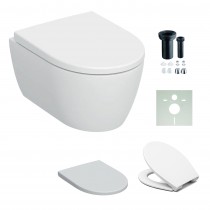 Geberit iCon wandhängendes Tiefspül-WC verkürzt mit KeraTect Beschichtung, weiß 503048008