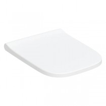 Geberit iCon WC-Sitz eckiges Design mit Absenkautomatik, Quick Release, weiß