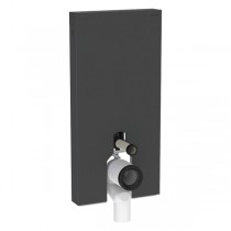 GE Monolith Plus Sanitärmodul für SWC 101cm, Glas schwarz /schwarz Alu. gebü.