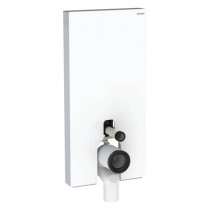 Geberit Monolith Plus Sanitärmodul f. SWC 101cm, Glas hvid /Aluminium