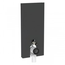 GE Monolith Plus Sanitärmodul für SWC 114cm, Glas schwarz /schwarz Alu. gebü.