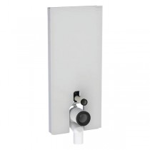 GE Monolith Plus Sanitärmodul für SWC 114cm, Glas weiß / Aluminium gebürstet