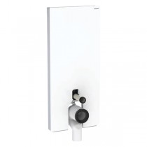 Geberit Monolith Plus Sanitärmodul f. SWC 114cm, Glas hvid /Aluminium