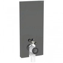 Geberit Monolith Sanitärmodul für Stand-WC 114cm, Glas lava, Aluminium schwarzchrom