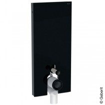 Geberit Monolith Sanitärmodul für Stand-WC 114cm Glas schwarz, Alu. schwarzchrom