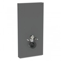 GE Monolith Sanitärmodul für Wand-WC 101cm, Glas schwarz /schwarz Alu. gebü.