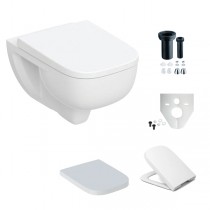 Geberit Renova Plan Wand-WC-Tiefspüler TurboFlush, T:54cm, weiß 503152001