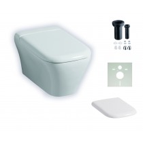 Geberit Tiefspül-WC myDay spülrandlos 4,5/6l Wand WC mit KeraTect Beschichtung weiß(alpin) SETKW075-00