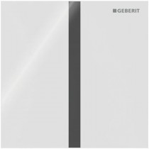 Geberit Typ 40 UR-Strg. m. elektron. Sp-Ausl. Netz.-Betr., Square, Glas, hvid