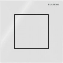 Geberit Typ 40 UR-Strg. mit pneum. Sp-Ausl. Square, Glas, weiß
