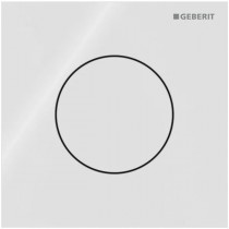 Geberit Typ 40 UR-Strg. med pneum. Sp-Ausl. Round, Glas, hvid