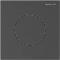 Geberit Typ 40 UR-Strg. med pneum. Sp-Ausl. Round, schwarzchrom gebü./Etc