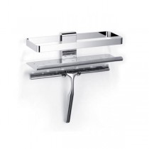 Giese Duschkorb 'Newport' MC mit seitlichem Halter für Rasierer, Haken und Wischer, zum Kleben, zum Schrauben, chrom