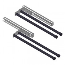 Giese Handtuchhalter doppelt ausziehbar schwarz matt