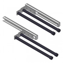 Giese Handtuchhalter doppelt ausziehbar schwarz matt L:300 mm