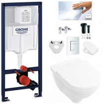 Grohe-Rapid-SL-WC SET,Villeroy & Boch DirectFlush, spülrandlos Alpin weiß 5660R
