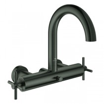 GROHE 2-Griff-Wannenbatt. Atrio 25268 Wandmontage Kreuz-Gr. hard graphite geb.