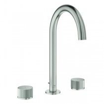 GROHE 3-L-WT-Batterie Atrio Private C. 20595 Knopfbetätigung supersteel