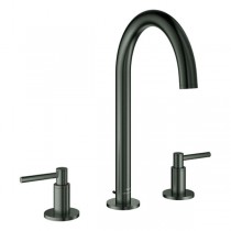 GROHE 3-Loch-WT-Batterie Atrio 20649 Rohrauslauf Hebelgr. hard graphite geb.