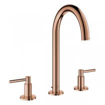 GROHE 3-Loch-WT-Batterie Atrio 20649 Rohrauslauf Hebelgriff warm sunset