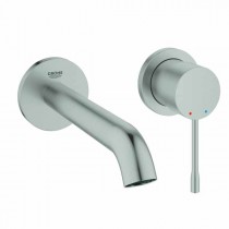 GROHE 2-Loch-WT-Wandbatterie Essence 29192_1 FMS Ausladung 183mm supersteel