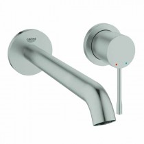GROHE 2-Loch-WT-Wandbatterie Essence 29193_1 FMS Ausladung 230mm supersteel