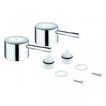 GROHE Griffpaar 48330 Essence Markierung blau/rot warm sunset gebürstet