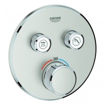 GROHE Thermostat Grohtherm SmartControl 29119 rund FMS 2 Absperrvent. supersteel