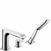Hansgrohe 3-Loch Wannenarmatur Metris F-Set chrom Wannenrandmontage