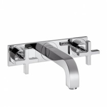 Hansgrohe 3-Loch Waschtischarm.Axor Citterio Wand F-Set lang chrom m.Platte/Kreuzgr.