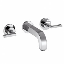 Hansgrohe 3-Loch Waschtischarm.Axor Citterio Wand Fertigset langchrom m.Hebelgriffen