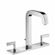 Hansgrohe 3-Loch Waschtischarmatur Axor Citterio chrom m.Platte u.Hebelgriffen