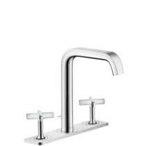 Hansgrohe 3-Loch Waschtischarmatur Axor Citterio E Standmodell chrom mit Platte