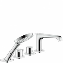 Hansgrohe 4-Loch Wannenarmatur Axor Citterio E chrom Fliesenrand mit Thermostat