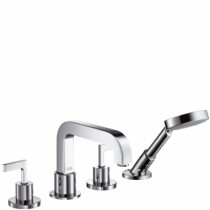 Hansgrohe 4-Loch Wannenarmatur Axor Citterio F-Set f.Fliesenrand chrom mit Hebelgriff