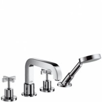 Hansgrohe 4-Loch Wannenarmatur Axor Citterio F-Set f.Fliesenrand chrom mit Kreuzgriff