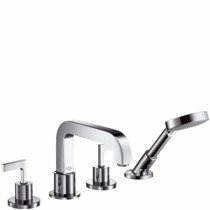 Hansgrohe 4-Loch Wannenarmatur Axor Citterio F-Set f.Wannenrand chrom mit Hebelgriff