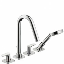 Hansgrohe 4-Loch Wannenarmatur Axor Citterio M F-Set f.Fliesenrand chrom mit Hebelgriff