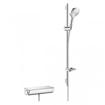 Hansgrohe Brausenkombi Raindance Select E 120/ Therm.DAP Ecostat Sel.U'650mm weiss/chr.