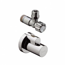 Hansgrohe Eckventil chrom mit Schuber und Quetschverschraubung