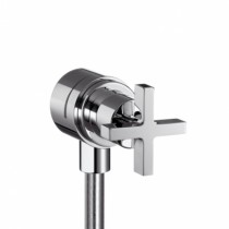Hansgrohe Fixfit Stop Wandabsperrventil Axor Citterio chrom mit Kreuzgriffen