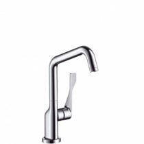 Hansgrohe Spültischmischer Axor Citterio steel mit Schwenkauslauf