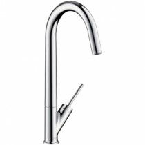 Hansgrohe Spültischmischer Axor Starck edelstahl-optik mit schwenkbarem Auslauf