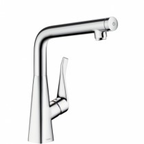 Hansgrohe Spültischmischer Metris Select Schwenkauslauf edelstahl-optik