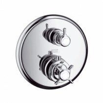 Hansgrohe AXOR Montreux Thermostatbatterie Unterputz mit Ab-/Umstellventil, polished nickel 16820820