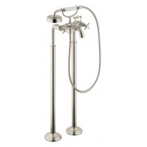 HG Zweigriff Wannenarmatur Axor Montreux Fertigset brushed nickel Bodenmontage