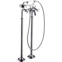 Hansgrohe Zweigriff Wannenarmatur AXOR Montreux Fertigset chrom zur Bodenmontage
