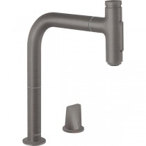 Hansgrohe 2-Loch SPTM 200 Metris Select M71 Ausziehbrause 2jet sBox brushed black chrome