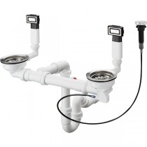 Hansgrohe Ab- und Überlaufgarnitur BSO mit Excenterbedienung 370 x 370 D15-11